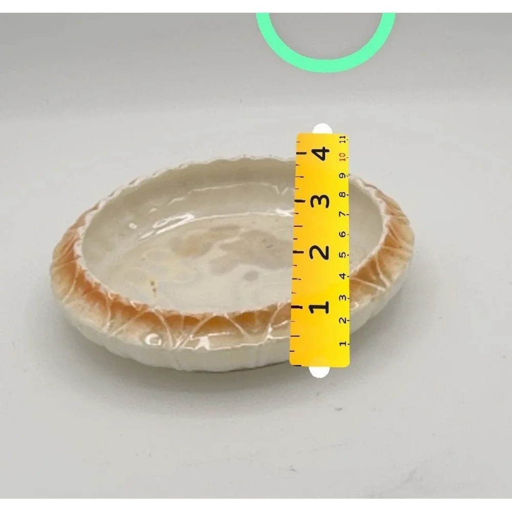 Czechoslovak Ceramic Trinket Dish Jewelry Candy Catchall Mid Century VTG